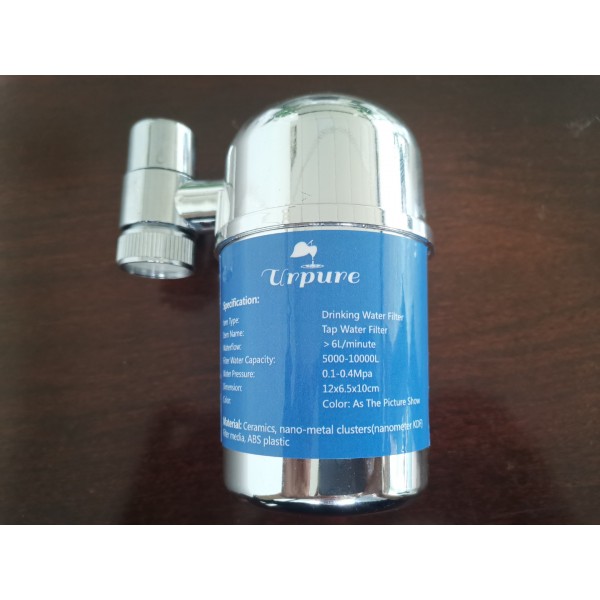 Urpure Faucet Water Filter Stainless-Steel Reduce Chlorine High Water Flow, Water Purifier