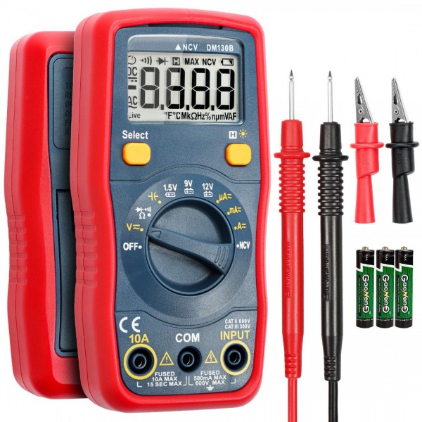 Digital Multimeter, Voltmeter 1.5v/9v/12v Battery ...