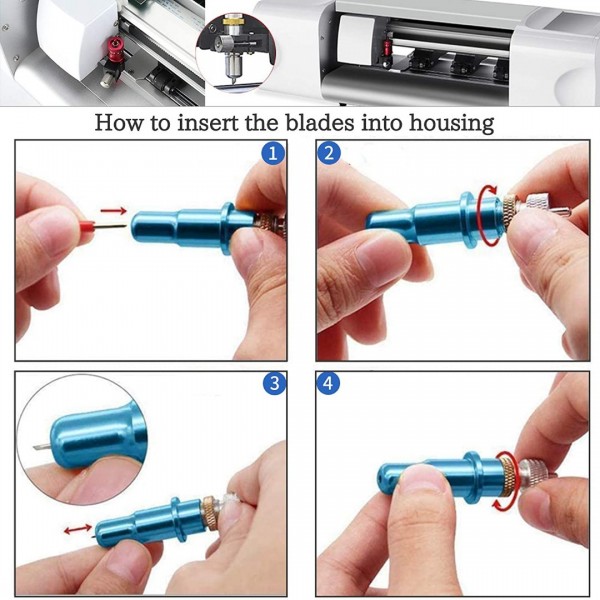 60Pcs Replacement Cutting Blades for Cricut Explore Air/Air 2/Maker Expression, Vinyl Fabric Cutting Replacement Blades Including 30Pcs 45°/15Pcs 30°/15Pcs 60° Blades of Varying Degrees