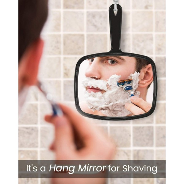  Hand Mirror Salon Barber Hairdressing Handheld Mirror with Handle