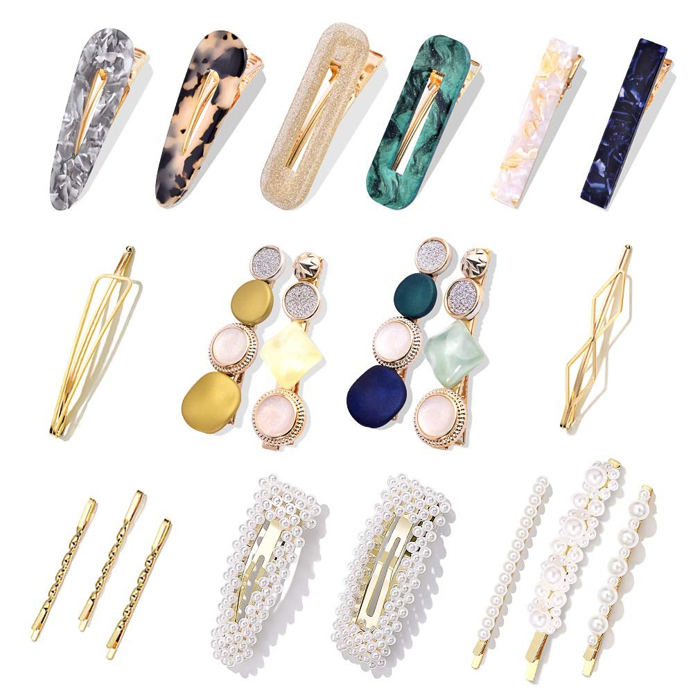   20Pcs Pearl Hair Clips -Fashion Korean Style Pearls Hair Barrettes 