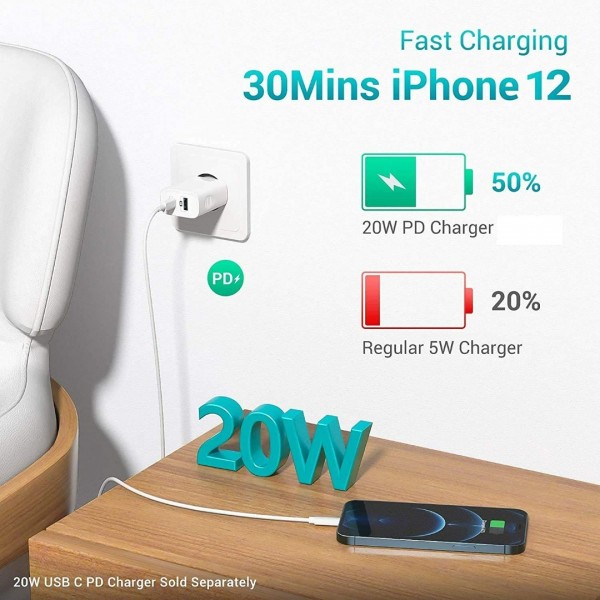 USB C to Lightning Cable MFi Certified