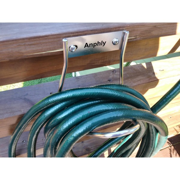 Anphly Hose hangers of metal, Stainless Steel Hose Holder Wall Mount Garden Hose Hook