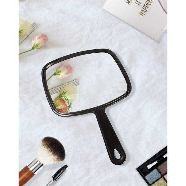  Hand Mirror Salon Barber Hairdressing Handheld Mirror with Handle