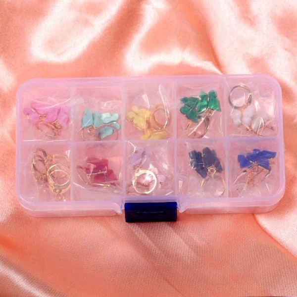 9 Pairs Of Butterfly Earrings, Acrylic Colored Earrings Women And Girls Fashion Jewelry Gift