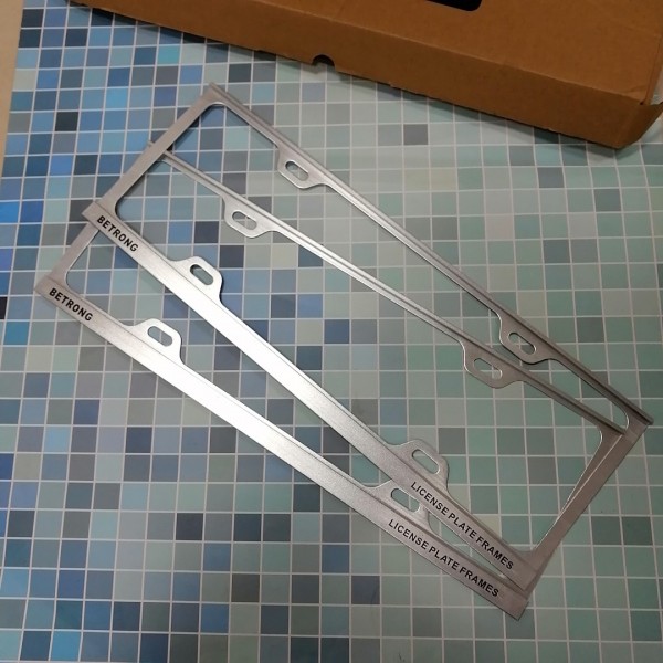 BETRONG License plate frames,Premium Stainless Steel License Plate Frame