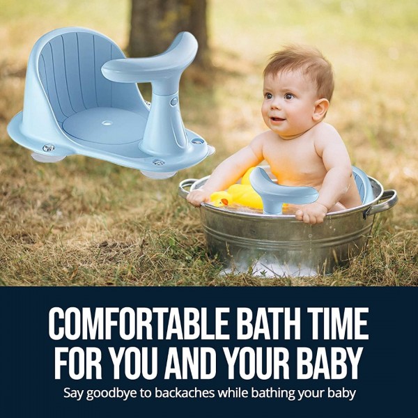 Baby Bath Seat for Babies 6 Months & Up - Infant Bathtub Seat for Sit-up Bathing - Summer Toddler Bath Chair for Sitting Up in The Tub - Safety Baby Shower Chair Bath Tub Seater Bath Ring