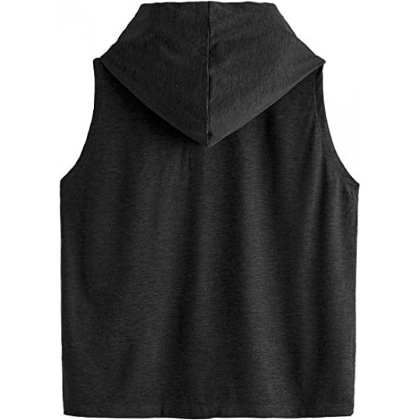 Women's Summer Sleeveless Hooded Tank Top T-Shirt ...