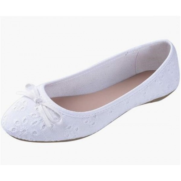 Women's Ballet Flats Casual Comfort Soft Silp On Flat Shoes,Round Toe Dress Shoe, Shoes for Women Wide Width,White,Black,Comfort Classic Walking Shoes