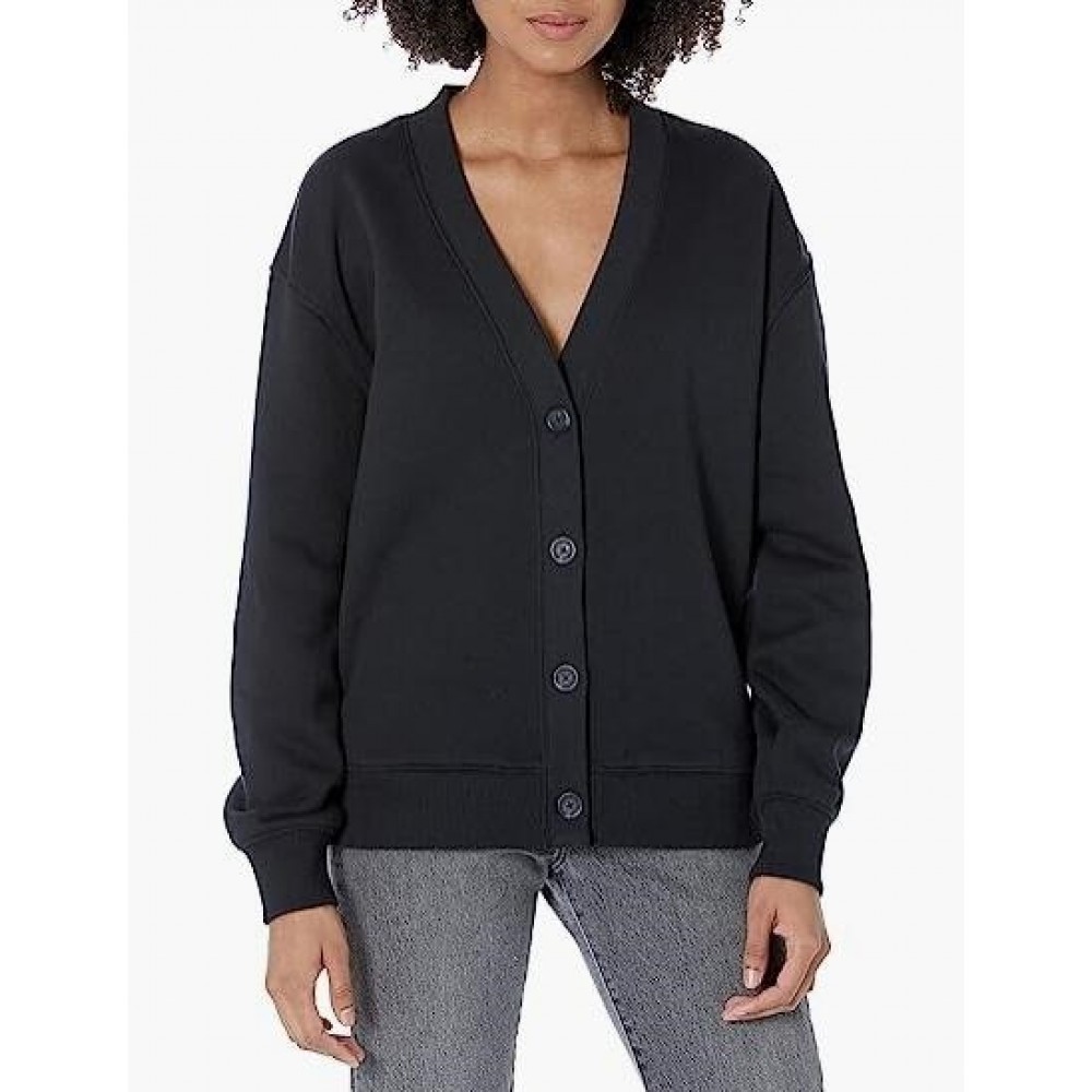 Women's Relaxed-Fit Sweatshirt Cardigan