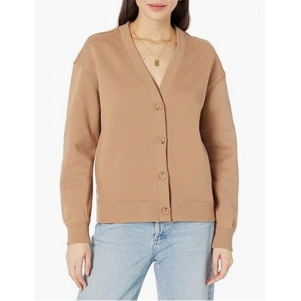 Women's Relaxed-Fit Sweatshirt Cardigan