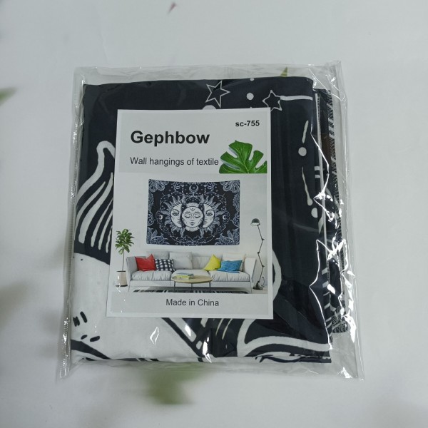 Gephbow Wall hangings of textile, Sun and Moon Psy...