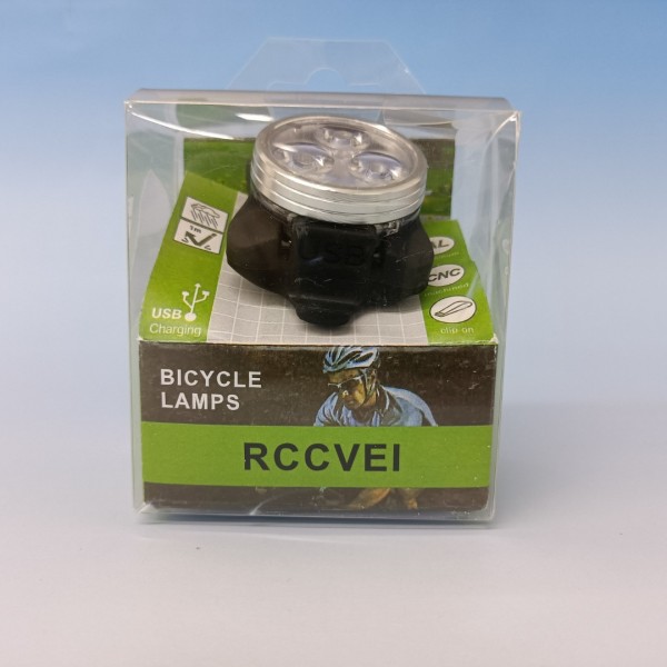 RCCVEI Bicycle lamps, USB Rechargeable Bike Light,...