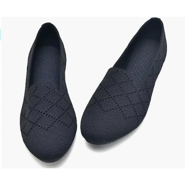 Women’s Ballet Flat Shoes Dress Shoes Knit Round...